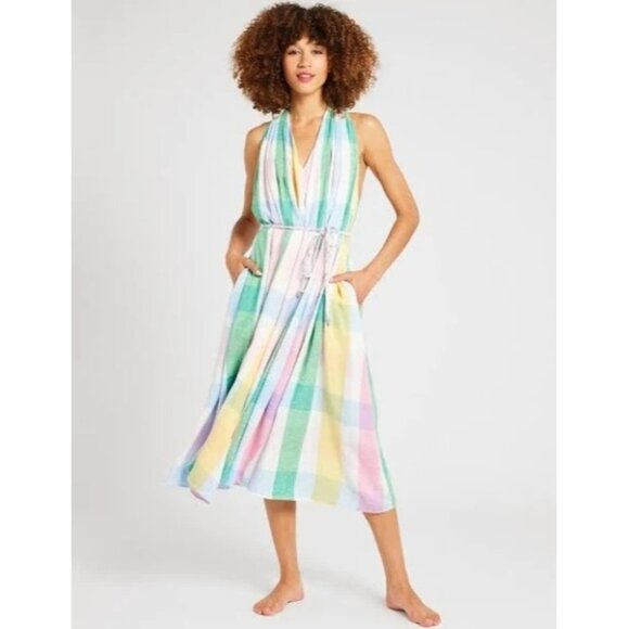 Mille Dresses & Skirts - 🆕 Mille Marilyn Plaid Halter Neck Full Skirt Midi Dress Cotton X-Small